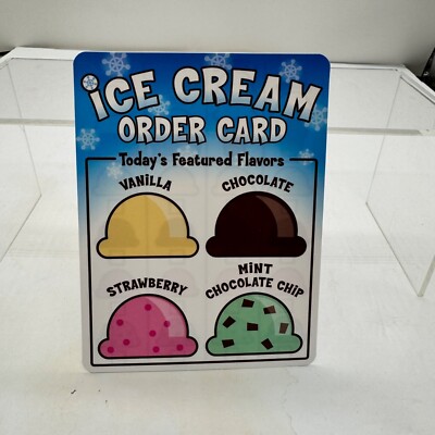 Melissa & Doug Ice Cream Menu Card Dry-Erase Board Replacement Ice Cream Playset