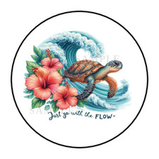 Sea Turtle stickers labels tags envelope seals party favors