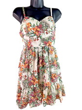 Forever 21 Mini Sun Dress Women Y2k 90's Flare Boho Bohemian Baby doll  sz S/P