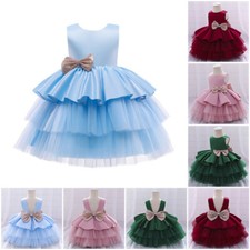 Abito lungo tutù bambina principessa compleanno festa matrimonio damigella