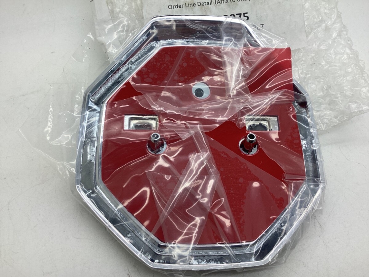 MG ASM-RR LIC PLT Rear Badge Emblem Black Chrome 2 Pin 102x97mm  