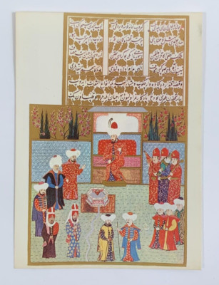 Orhan Gazi presents his bow Kaluyaven 16th Century Topkapi Museum Istanbul