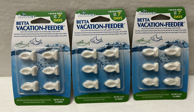 New Pro Balance Betta Vacation Fish Feeder 6pcs 3-PACK (S5)
