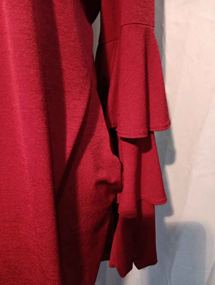 Top túnica retro Slinky Brand años 70 90 para mujer mangas BOHO elásticas talla L Foto 2 de 4