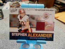 2002 Pacific Atomic Authentic Game-Worn  Stephen Alexander #83