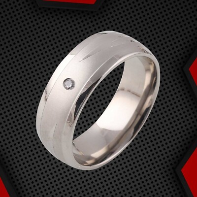 Damenring Titan 18 K Weißgold über 0,35 kt CZ Diamant UK Verlobung Party