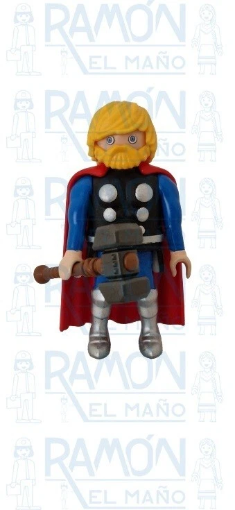 Thor Marvel Comics Superhero Thunder Asgard Avengers Avengers Custom  Playmobil