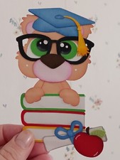 Paper piecing, scrapbook, Graduation, School, Bear, Party, Cards Piece