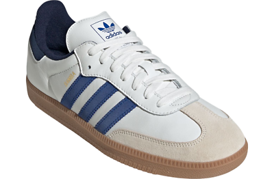 Adidas Men's Shoes Samba OG Core White/Royal Blue/Night