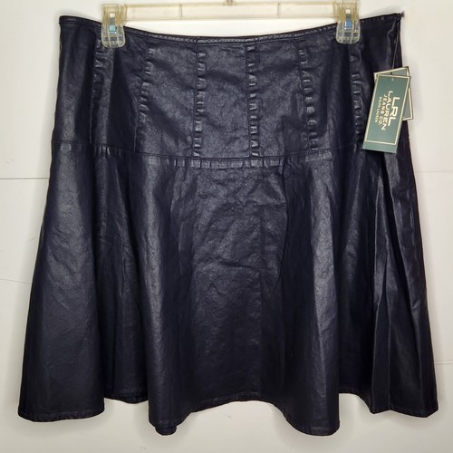 NWT Lauren Ralph Lauren Jeans Co Skirt Womens Size 16 LRL Indigo Blue NEW