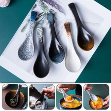 Japanese Style Ceramic Spoon Household Soup Spoons Kitchen Tableware Cutlery