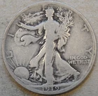 1919-D Walking Liberty Half Dollar 50c VG