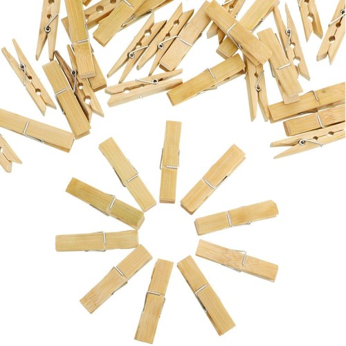 40 clavijas de plástico/60 clavijas de bambú natural de lujo para ropa de lavandería línea de lavado - Imagen 2 de 29