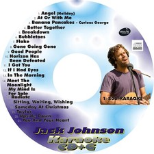 CUSTOM KARAOKE JACK JOHNSON 21 GREAT SONG cdg CD G RARE FLAKE BUBBLETOES MORE