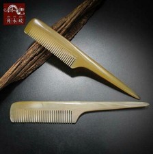 Natural Handmade Hair Comb Brush Genuine OX Horn Comb Antistatic Massage Brush