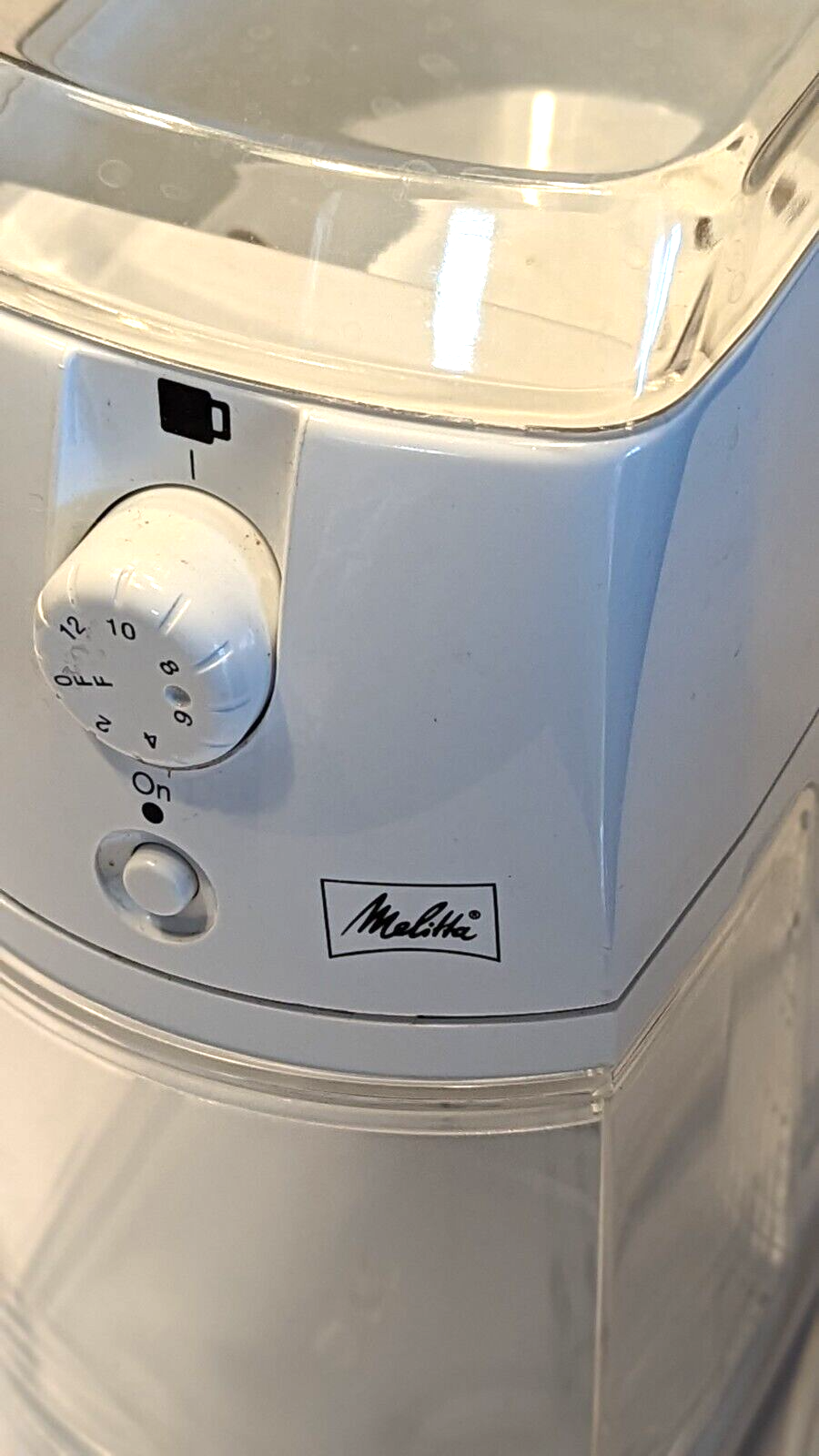 Melitta Coffee Mill Grinder Whole Bean Touch Button Model KCG4 White