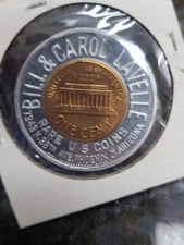 Rare US Coins Encased 1963 Cent Bill and Carol Lavelle Phoenix AZ