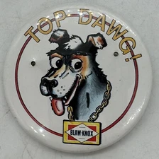 Buzline 1970s Top Dawg! Blaw-Knox Asphalt Pave Trucks Road Flashing Button Pin