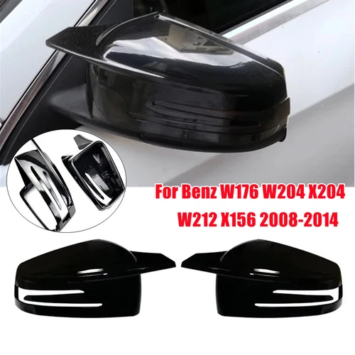 M-Style Gloss Black Side Mirror Cover Replace For Benz W176 W204 X204 W212 X156 - Picture 1 of 16