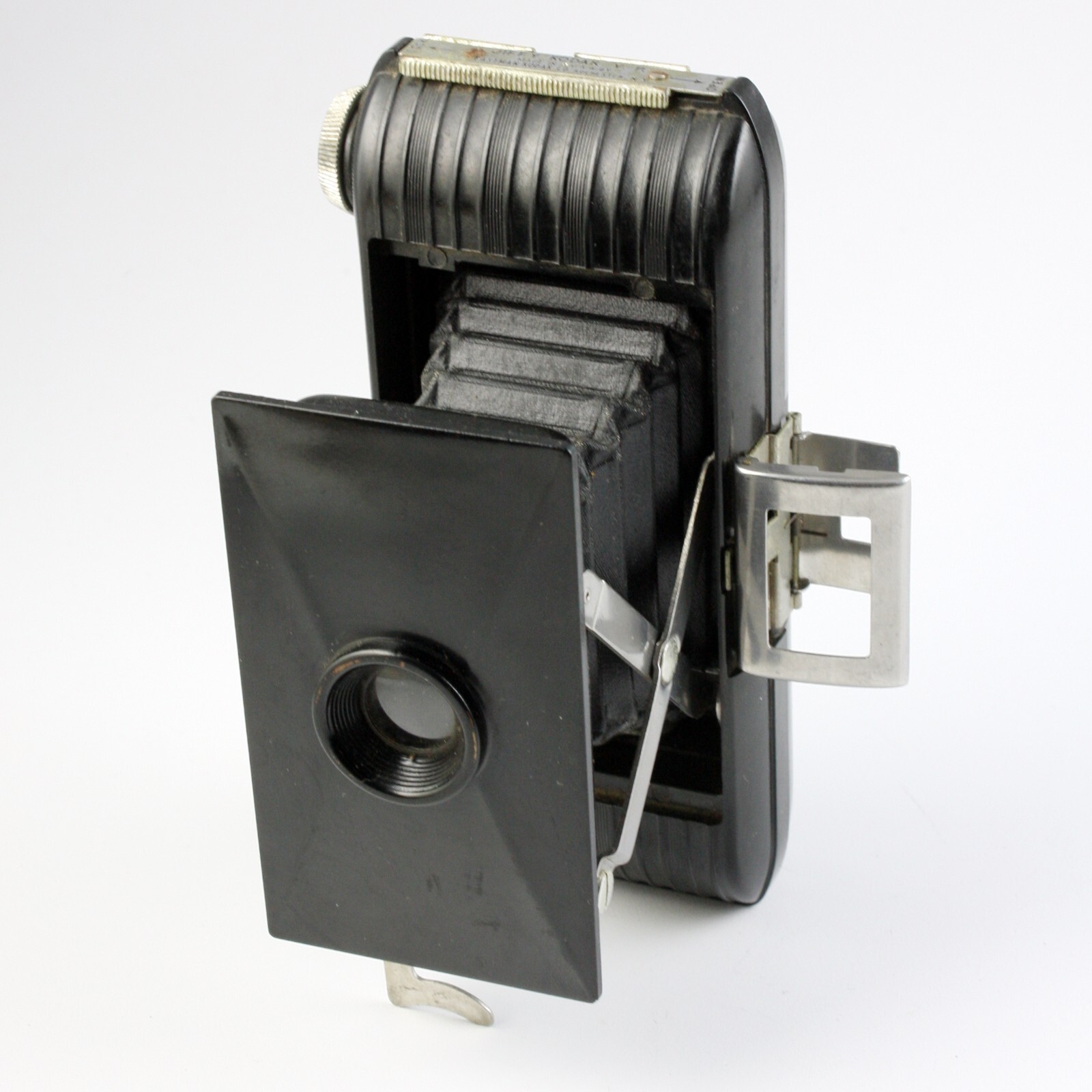 Vest Pocket Jiffy Kodak Bakelite 127 Roll Film Strut Camera for Parts or Repair-image
