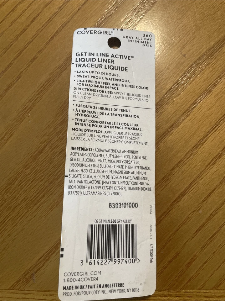 Covergirl Get In Line Active Liquid Eye Liner, 360 Gray All Day H-12 - Image 2 of 2