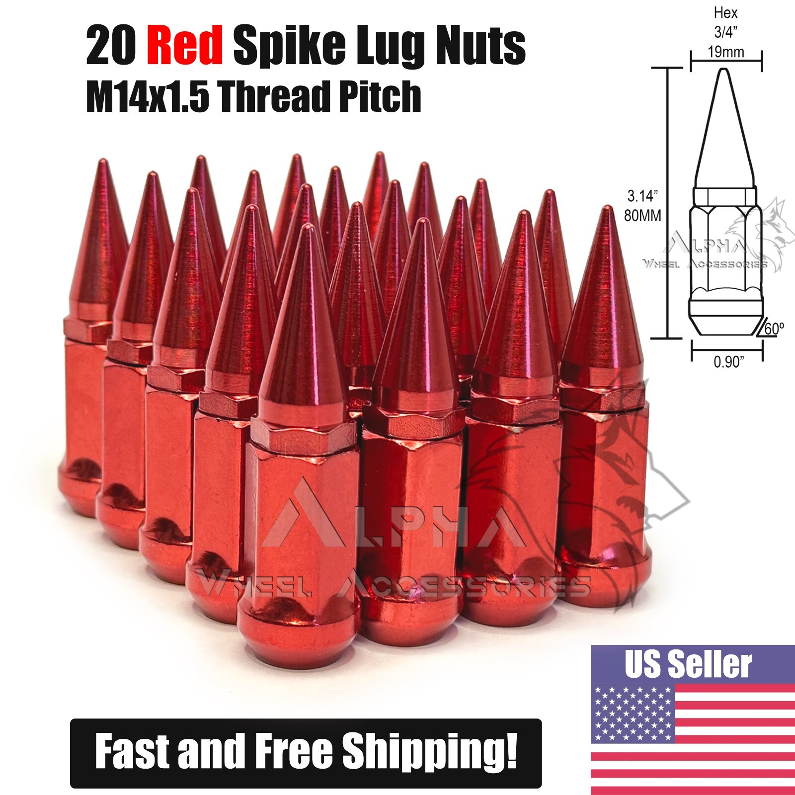 14x1 5 Spike Lug Nutsnull