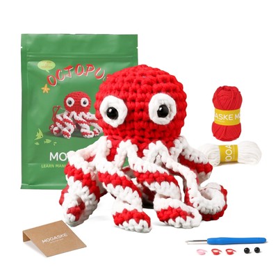 Crochet Kit for Beginners with Crochet Yarn - Beginner Crochet Kit for Adults...