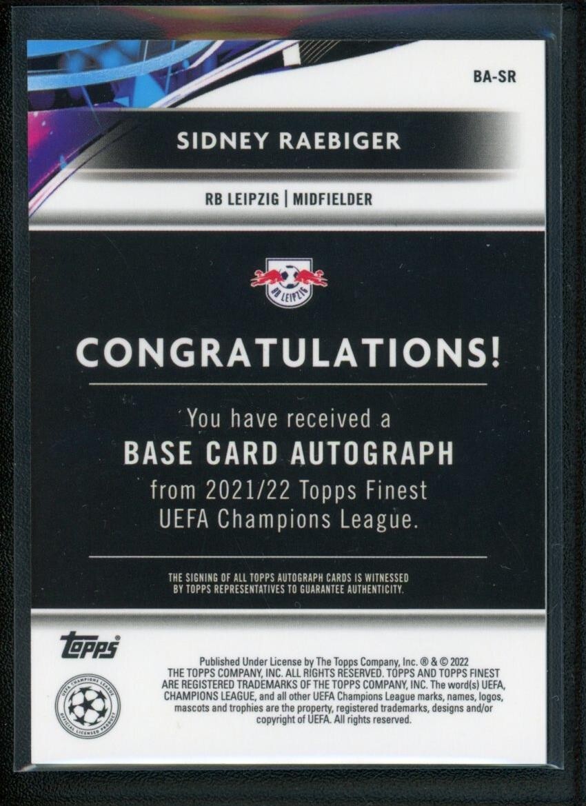 その他 Sydney Raebiger RC Autograph Topps 2021-22 Topps Chrome UEFA Champions Sidney Raebiger RC RB