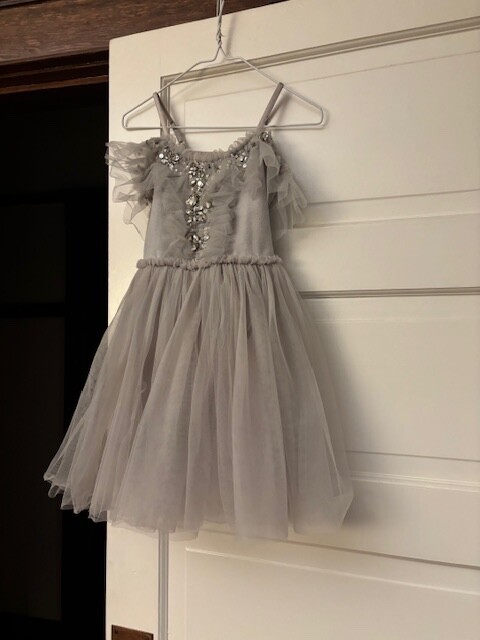 grey tutu dress Girls Gray Tulle Skirt Tutu maidenlaneboutique