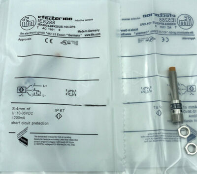 IFM IE5288 IEK3004-BPKG/US-104-DPS Proximity Sensor New KD