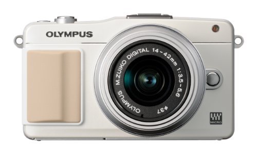 OLYMPUS Mirrorless SLR 16.05 MP PEN mini E P2 LKIT WHT Lens Kit 
