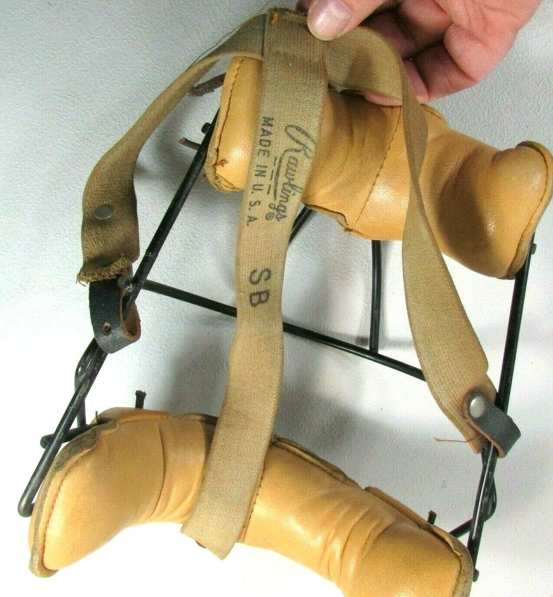 Véritable Fauteuil Vintage Français des Années 50 en Fer et Cuir