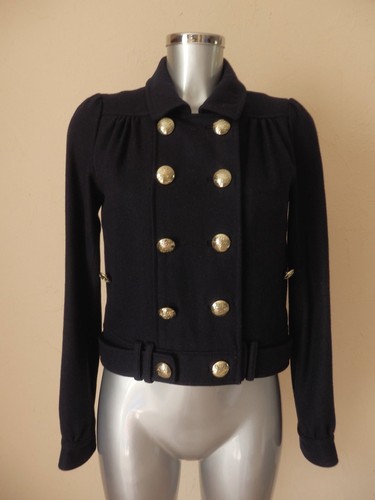 Veste Blouson Pepe Jeans Edy Laine/viscose Marine - Taille 38FR, Occasion Très Bon état