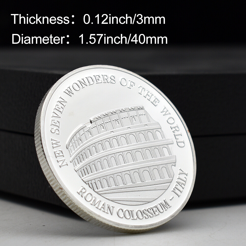 Italy Roman Colosseum Silver Coin 2007 New Seven Wonders of World