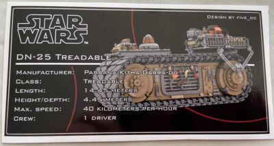 Lego Star Wars UCS Sticker for MOC DN-25 Treadable by five_dc TBC