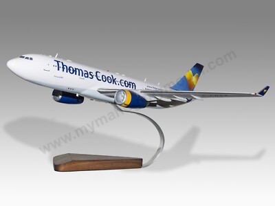 Airbus A330-200 Thomas Cook Desk Wood Airplane New Model Small Scale 1/200