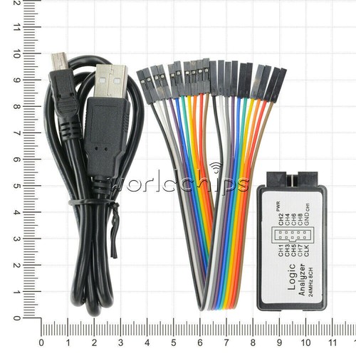 IIC SPI LHT00SU1 24MHz USB Logic Analyzer & Connection line Test Clamp Clip Kit - Picture 13 of 27