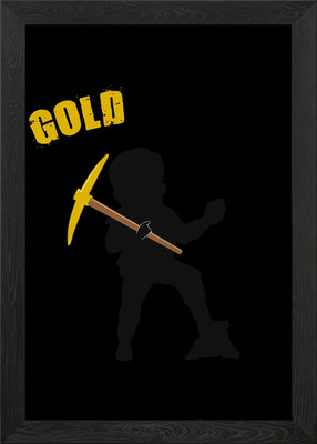 Goldgräber lustige Bar mit gerahmtem Wandbild Poster Leinwanddruck Bild