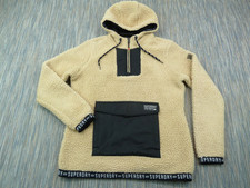 Superdry Hoody Damen UK 10 beige Sherpa Teddy...