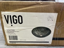 Vigo VG07050 Silver 16-1/2" Glass Bathroom Vessel Sink