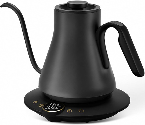 Gooseneck Electric Kettle, ±1°F Precise Temperature Control, 1500W Fast Heating,