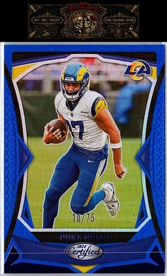 2024 Panini Certified #82 Puka Nacua Mirror Blue #/75
