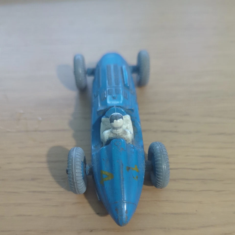 COCHE DE CARRERAS DINKY TALBOT LAGO T26C 23K AZUL CON BUJES DE METAL AZUL DE COLECCIÓN 1953-54 Foto 4 de 4