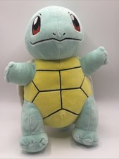 Wicked Cool Toys Pokemon Squirtle Open Eyes Brown Shell Plush Toy 9" Tall