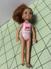 2016 Mattel Chelsea Doll – Brown Hair, Green Eyes, “Best Friends” Swimsuit 5.5"