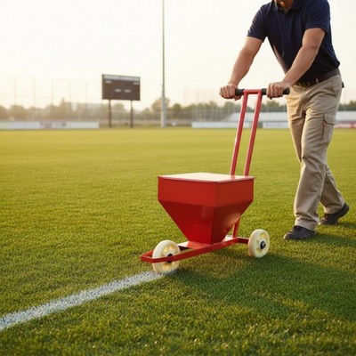 2-Wheel Dry Line Marker Long-Lasting Field Chalker Versatile