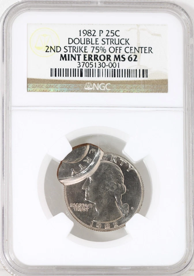 1982-P Washington Quarter NGC MS 62 DOUBLE STRUCK (Very Cool!) - Image 3 of 4