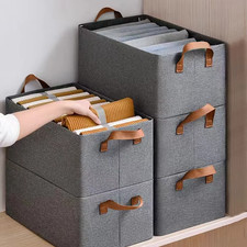 Foldable Wardrobe Clothes Organizer for Jeans, Drawer Clothing Storage Box with