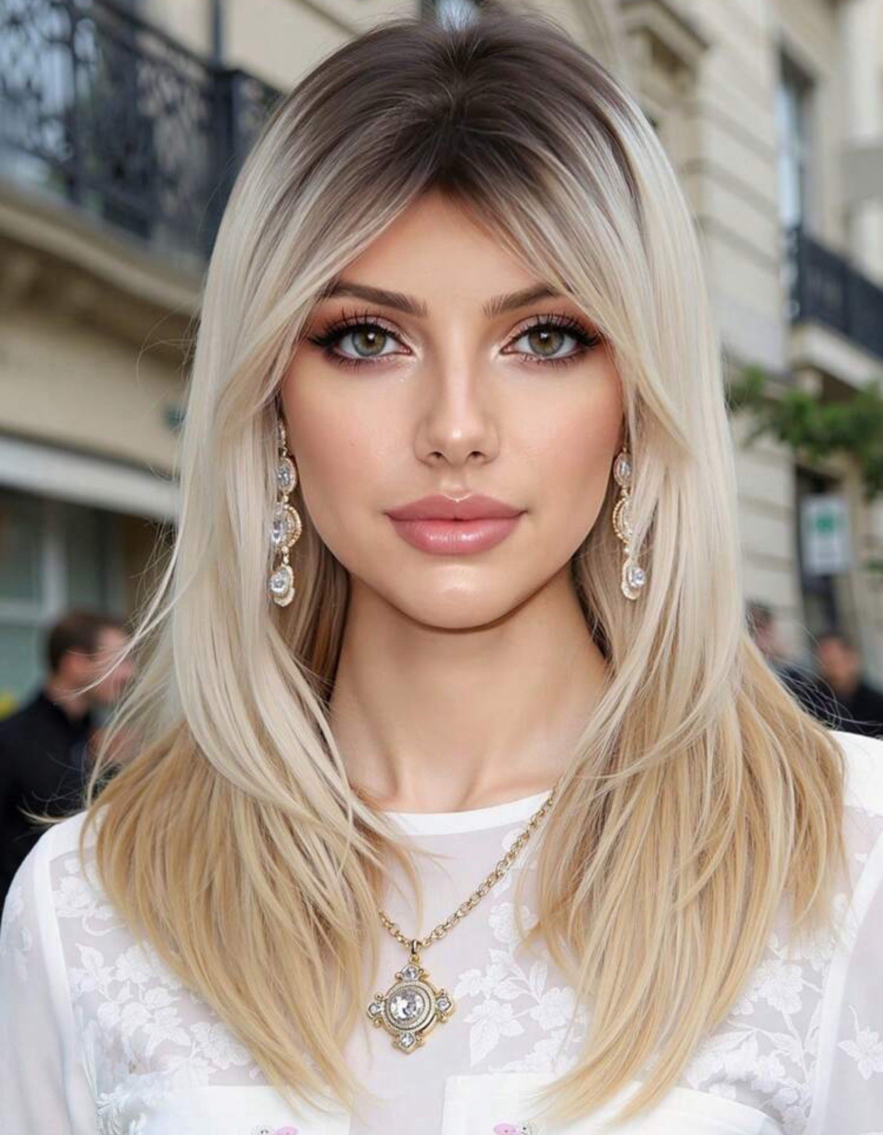 Perruque blonde dorée courte 40cm pour camoufler la perte de cheveux avec naturel