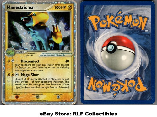 2005 Pokemon, EX Deoxys, #101/107 Manectric ex, Holo Ultra Rare